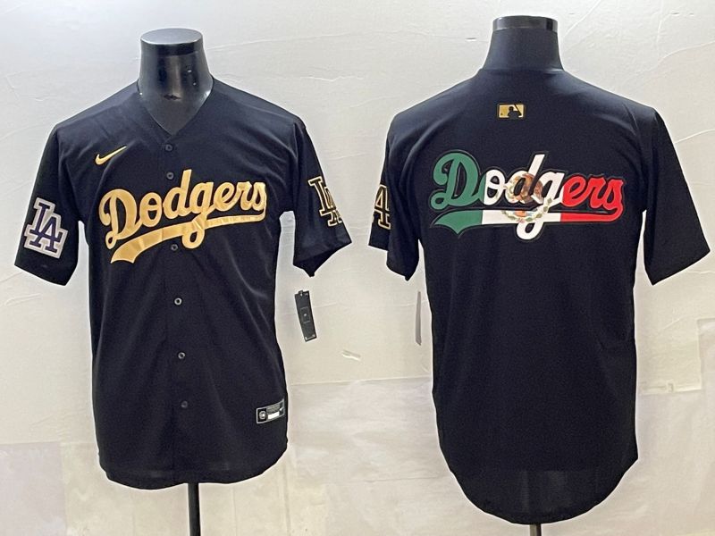 Men Los Angeles Dodgers Blank Black Gold Nike MLB Jersey style 0012->los angeles dodgers->MLB Jersey